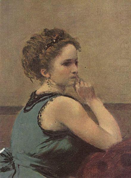 Frau in Blau, Jean-Baptiste Camille Corot